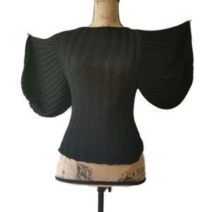 Rubin Chapelle Black Boho Sweater  Top Size S